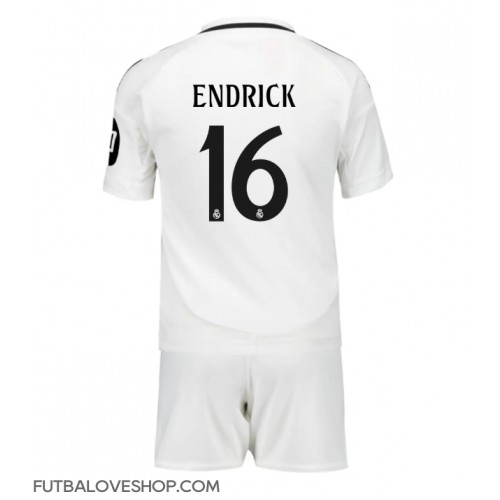 Dres Real Madrid Endrick #16 Domáci pre deti 2024-25 Krátky Rukáv (+ trenírky)